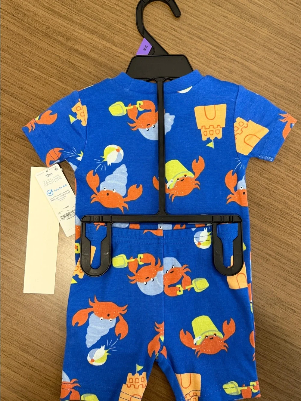 NWT - Carter's Child of Mine Toddler BLUE CRAB Pajama Set (12 months)